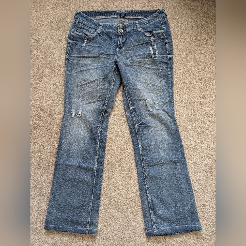 Amethyst Women's Blue Jeans Plus Size 18